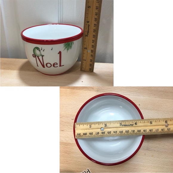 Everyday White Porcelain Holiday Christmas Serving Nesting Bowls Set If 3 - Picture 9 of 12